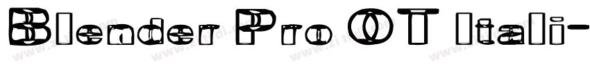 Blender Pro OT ltali字体转换